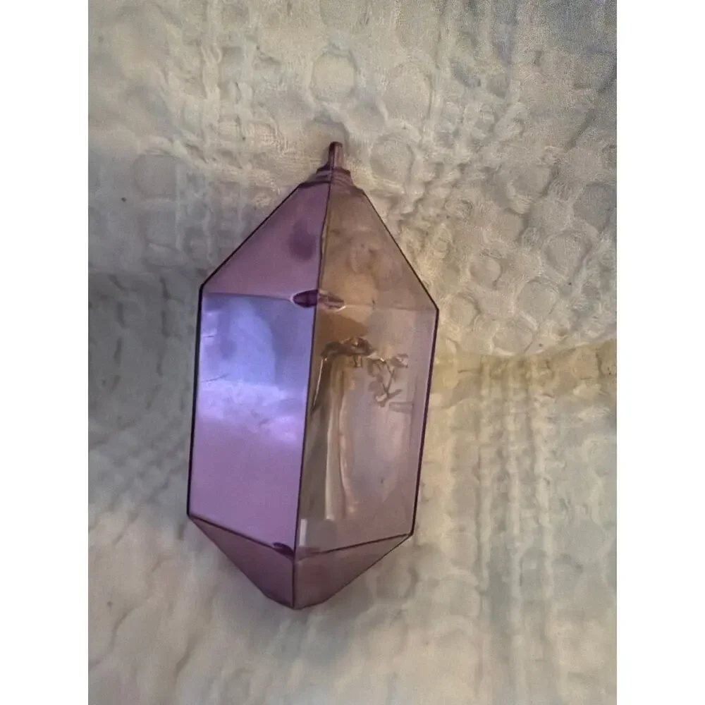 Vintage Angel in Purple Plastic Crystal Ornament Christmas Holiday Decoration